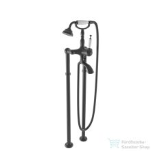   Bugnatese OXFORD Szabadon álló kádcsaptelep, kézizuhannyal, matt fekete színben 6302PNE