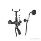 Bugnatese OXFORD Termosztátos kádcsaptelep zuhanyszettel, matt fekete színben  6303NE