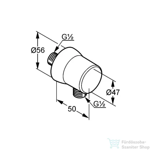 Kludi Sirena gégecső csatlakozó, króm 6306005-00