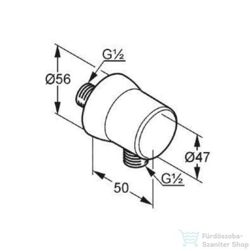 Kludi SIRENA gégecső csatlakozó, fekete 6306039-00