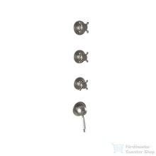   Bugnatese OXFORD Fal alatti 3 állású zuhanyváltó csempeszeleppel szálcsiszolt nikkel színben 6307NS