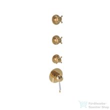   Bugnatese OXFORD termosztátos falsík alatti 3 állású csaptelep belső egységgel,sárgaréz 6309ON