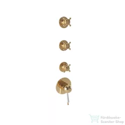   Bugnatese OXFORD termosztátos falsík alatti 3 állású csaptelep belső egységgel,sárgaréz 6309ON