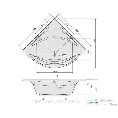 Sapho POLYSAN Rosana kád 150x150x49 cm 63119