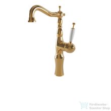   Bugnatese OXFORD magasított mosdó csaptelep, automata leeresztővel, arany 6317DO