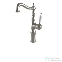   Bugnatese OXFORD magasított mosdó csaptelep, automata leeresztővel, szálcsiszolt nikkel 6317NS