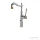 Bugnatese OXFORD magasított mosdó csaptelep leeresztő nélkül,króm/arany 6317SCRDO