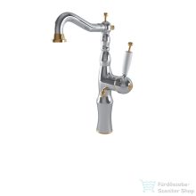   Bugnatese OXFORD magasított mosdó csaptelep leeresztő nélkül,króm/arany 6317SCRDO