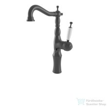   Bugnatese OXFORD magasított mosdó csaptelep leeresztő nélkül,matt fekete 6317SNE