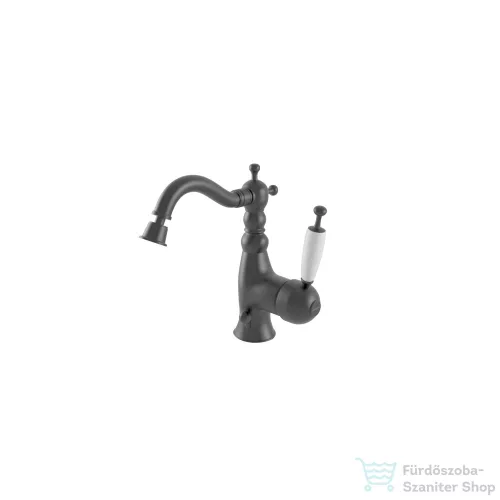 Bugnatese OXFORD Bidet csaptelep leeresztővel matt fekete színben 6323NE