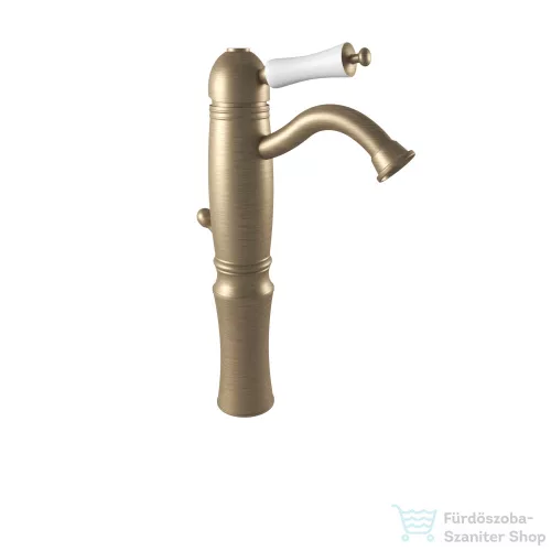 Bugnatese OXFORD magasított mosdó csaptelep, automata leeresztővel, matt bronz 6327BO