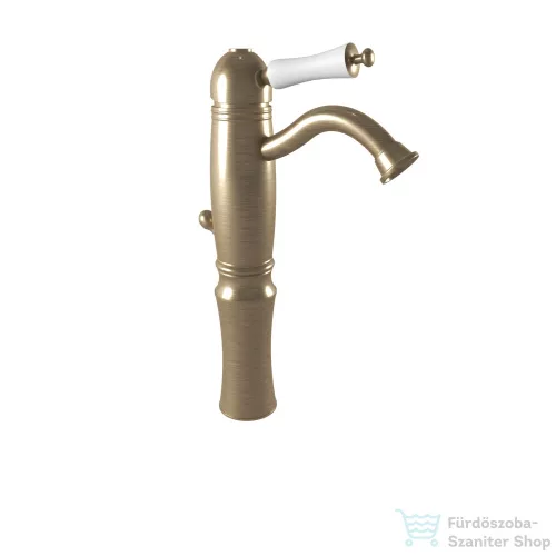 Bugnatese OXFORD magasított mosdó csaptelep, automata leeresztővel, bronz 6327BR
