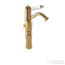   Bugnatese OXFORD magasított mosdó csaptelep, automata leeresztővel, arany 6327DO