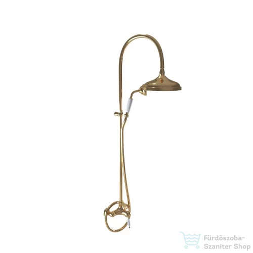 Bugnatese OXFORD zuhanyrendszer 20 cm-es fejzuhannyal,zuhanyszettel,sárgaréz 6336CON