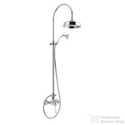Bugnatese OXFORD termosztátos zuhanyrendszer 20 cm-es fejzuhannyal,zuhanyszettel,króm 6337CCR