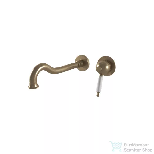 Bugnatese OXFORD Fali mosdócsaptelep 23 cm-es kifolyóval bronz színben, leeresztő nélkül,  6346BR