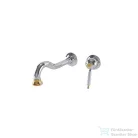 Bugnatese OXFORD falsík alatti mosdó csaptelep 23 cm-es kifolyóval,click-clack leeresztővel,belső egységgel,króm/arany 6346SCCRDO