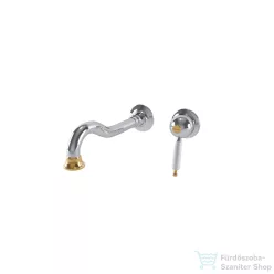   Bugnatese OXFORD falsík alatti mosdó csaptelep 23 cm-es kifolyóval,click-clack leeresztővel,belső egységgel,króm/arany 6346SCCRDO