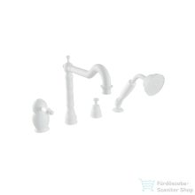   Bugnatese OXFORD Peremre szerelt, 4 üléses kádcsaptelep, matt fehér színben 6355BI