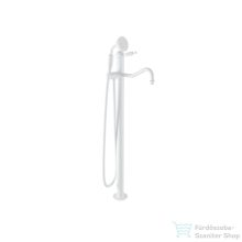   Bugnatese OXFORD szabadon álló kádtöltő csaptelep zuhanyszettel,belső egységgel,matt fehér 6360BI