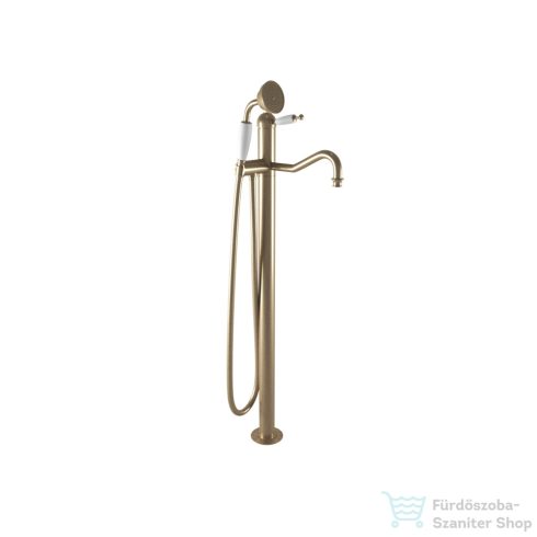 Bugnatese OXFORD szabadon álló kádtöltő csaptelep zuhanyszettel,belső egységgel,bronz 6360BR