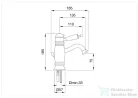 Bugnatese OXFORD termosztátos mosdó csaptelep automata leeresztővel,sárgaréz 6362ON