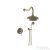 Bugnatese OXFORD termsztátos falsík alatti zuhanyrendszer 20 cm-es fejzuhannyal,kézizuhannyal,matt bronz 6364BO