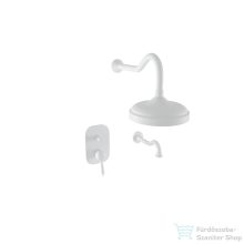   Bugnatese OXFORD falsík alatti zuhanyrendszer 20 cm-es fejzuhannyal,kádkifolyóval,matt fehér 6369BI