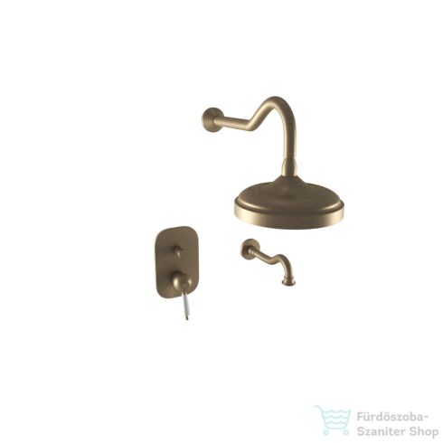 Bugnatese OXFORD falsík alatti zuhanyrendszer 20 cm-es fejzuhannyal,kádkifolyóval,matt bronz 6369BO