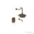 Bugnatese OXFORD falsík alatti zuhanyrendszer 20 cm-es fejzuhannyal,kádkifolyóval,bronz 6369BR
