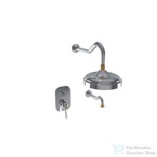   Bugnatese OXFORD falsík alatti zuhanyrendszer 20 cm-es fejzuhannyal,kádkifolyóval,króm/arany 6369CRDO