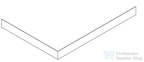 Sapho POLYSAN KARIA/VARESA 90x80 sarok előlap, jobb/fehér 63812R