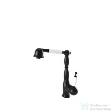   Bugnatese Oxford kihúzható fejes mosogató csaptelep,matt fekete 6388NE