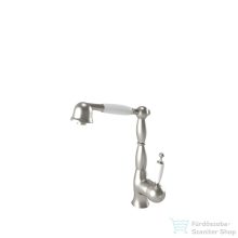   Bugnatese Oxford kihúzható fejes mosogató csaptelep,szálcsiszolt nikkel 6388NS