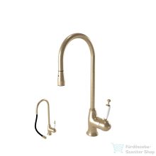   Bugnatese OXFORD kihúzható zuhanyfejes mosogató csaptelep,bronz 6395BR