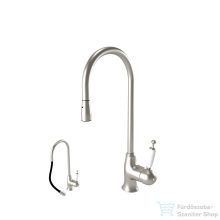   Bugnatese OXFORD kihúzható zuhanyfejes mosogató csaptelep,szálcsiszolt nikkel 6395NS