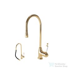   Bugnatese OXFORD kihúzható zuhanyfejes mosogató csaptelep,sárgaréz 6395ON