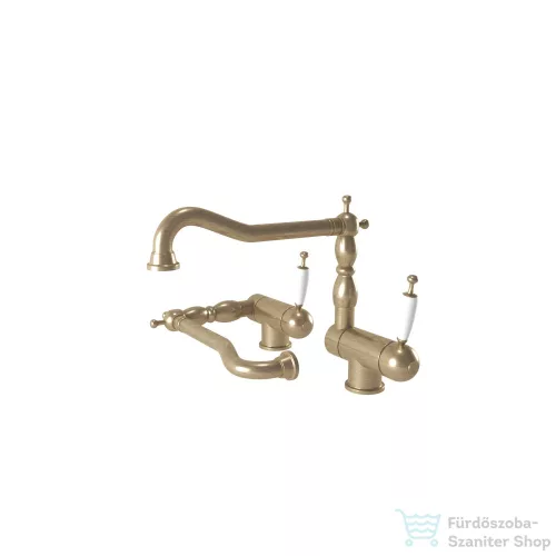 Bugnatese OXFORD lehajtható mosogató csaptelep,bronz 6396BR