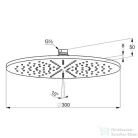 Kludi A-QA fejzuhany NA 15 300 mm, szálcsiszolt nikkel 64330N5-00