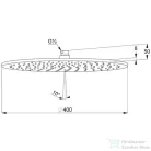 Kludi A-QA fejzuhany 400 mm, szálcsiszolt arany 64340N0-00