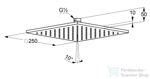 Kludi A-QA fejzuhany 250mm 6442505-00