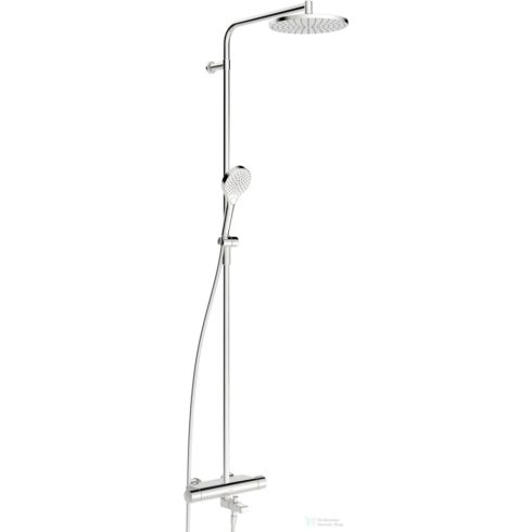 Hansa Hansaviva termosztátos zuhanyrendszer 25 cm-es esőztetővel,kádtöltővel és zuhanyszettel,króm 65162201