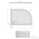 Sapho POLYSAN RENA zuhanytálca 120x90x40 jobb öntöttmárvány 65611