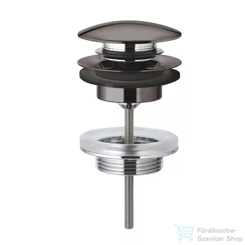 Grohe leeresztő szett push-open (túlfolyós mosdókagylóhoz),Hard Graphite 65807A00