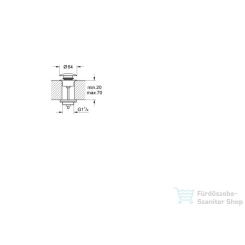 Grohe leeresztő szett push-open (túlfolyós mosdókagylóhoz),Warm Sunset 65807DA0