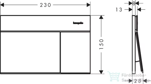 Hansgrohe iFRAME ELEMENT E dual nyomólap, matt fekete 66003670