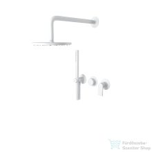   Bugnatese Simple falsík alatti komplett zuhanyrendszer 22,5 cm-es esőztetővel,belső egységgel,zuhanyszettel,matt fehér 6601HBI