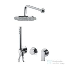   Bugnatese Simple falsík alatti komplett zuhanyrendszer 22,5 cm-es esőztetővel,belső egységgel,zuhanyszettel,króm 6601HCR