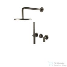  Bugnatese Simple falsík alatti komplett zuhanyrendszer 22,5 cm-es esőztetővel,belső egységgel,zuhanyszettel,grafit 6601HGF