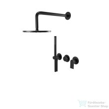   Bugnatese Simple falsík alatti komplett zuhanyrendszer 22,5 cm-es esőztetővel,belső egységgel,zuhanyszettel,matt fekete 6601HNE